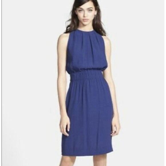 kate spade Dresses & Skirts - Kate Spade Carlie Elastic Waist Crepe Sheath Dress Blue Size 2